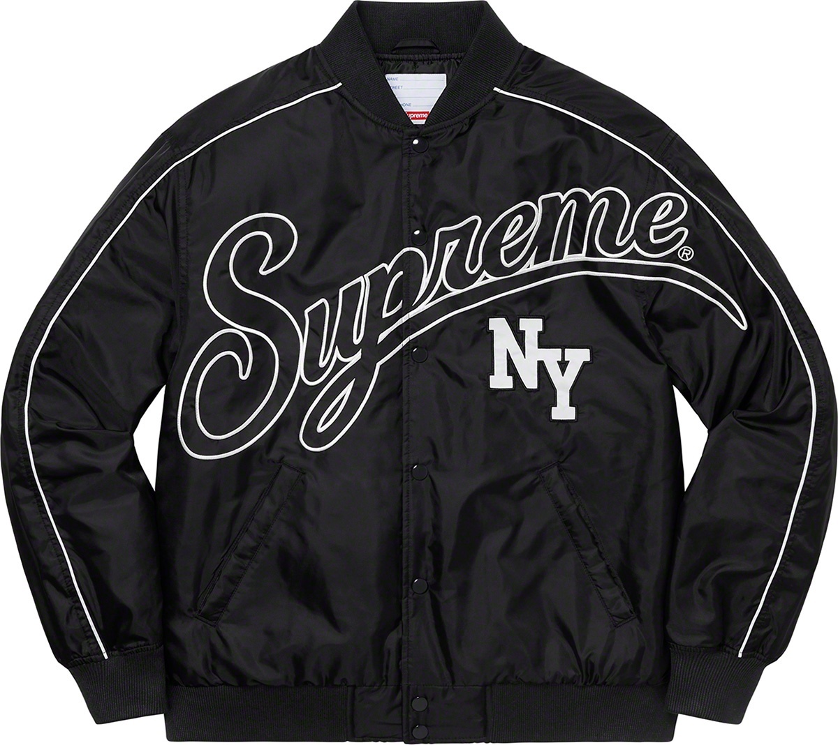 Contrast Script Varsity Jacket view 13